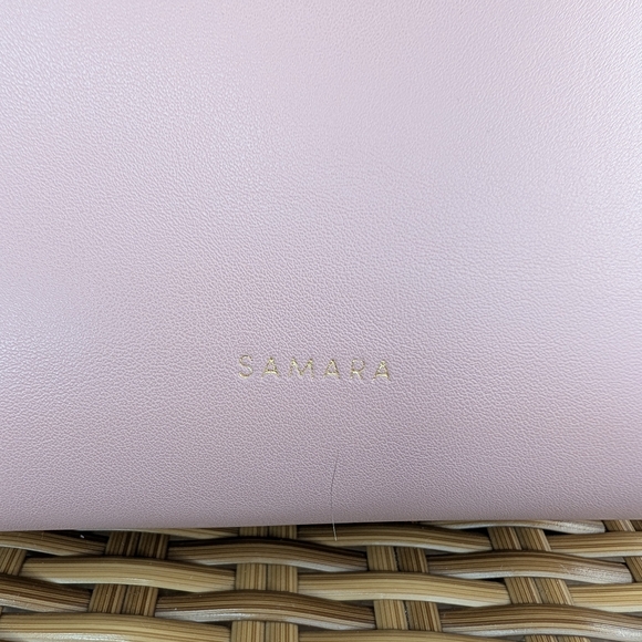 Samara Anthropologie Peony Pink Vegan Leather Medium Crossbody Shoulder Bag NWOT - Picture 12 of 16